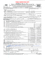 First page of IRS Form 990 for FY24.