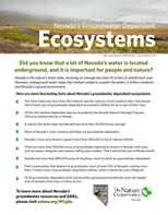 Cover of Nevada GDE fact sheet.