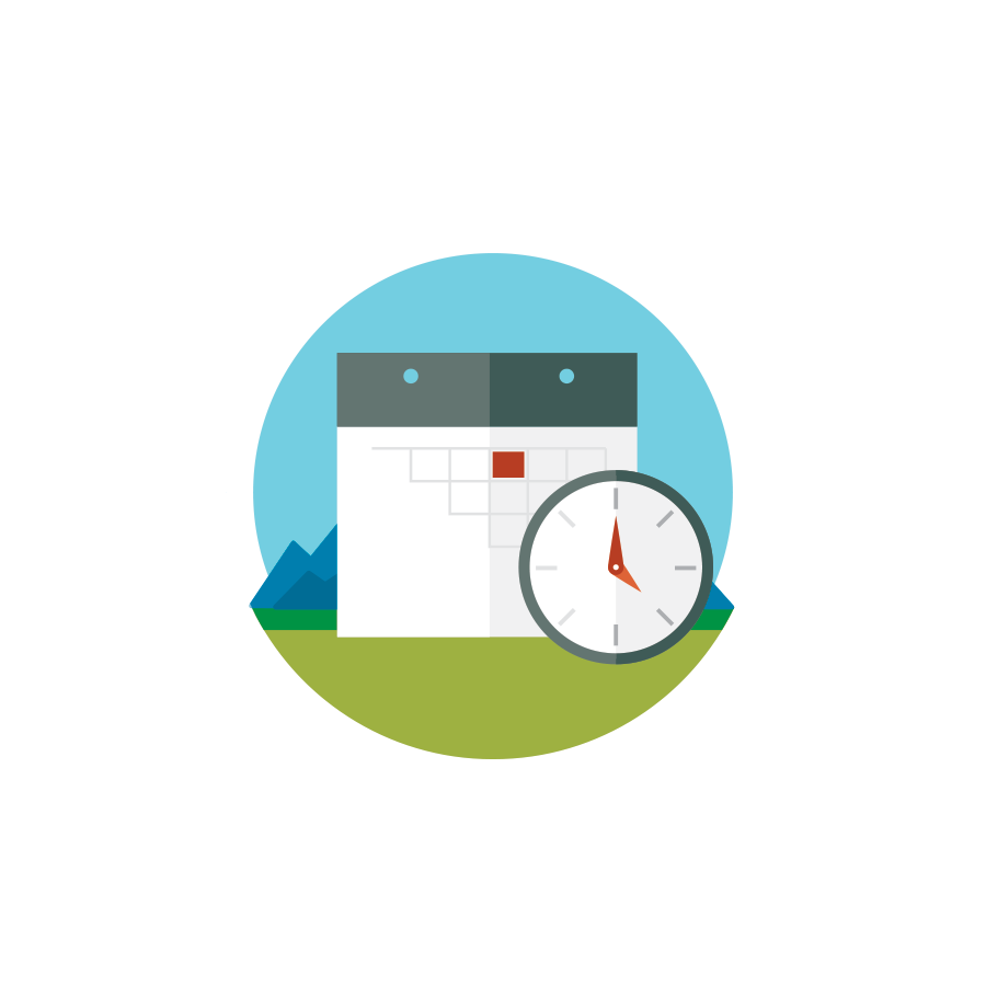 Icon and text that shows Right Time makes nutrients available when crops need them. 