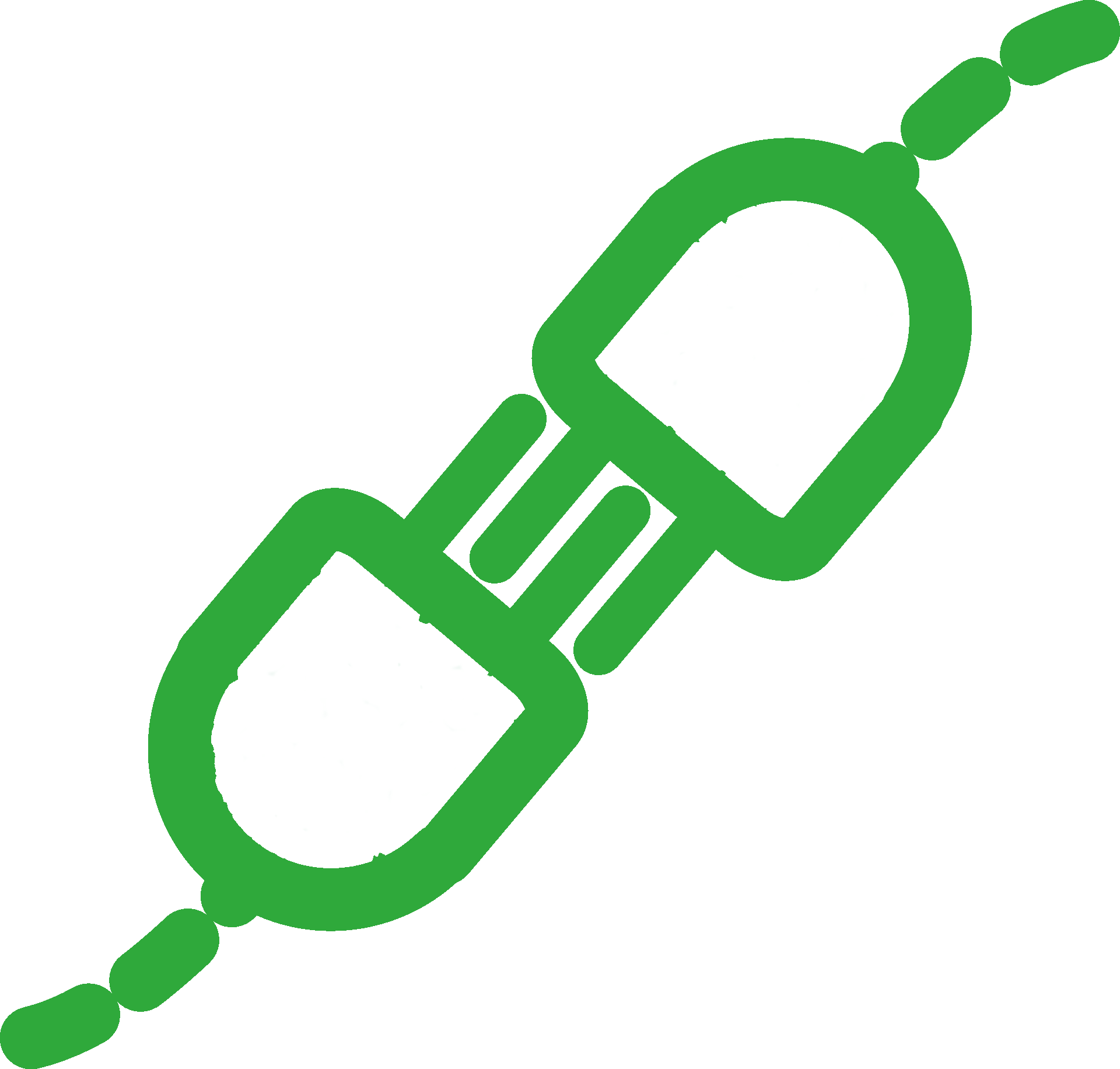 Icon of two plugs connecting. 