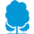 Blue icon depicting a tree.