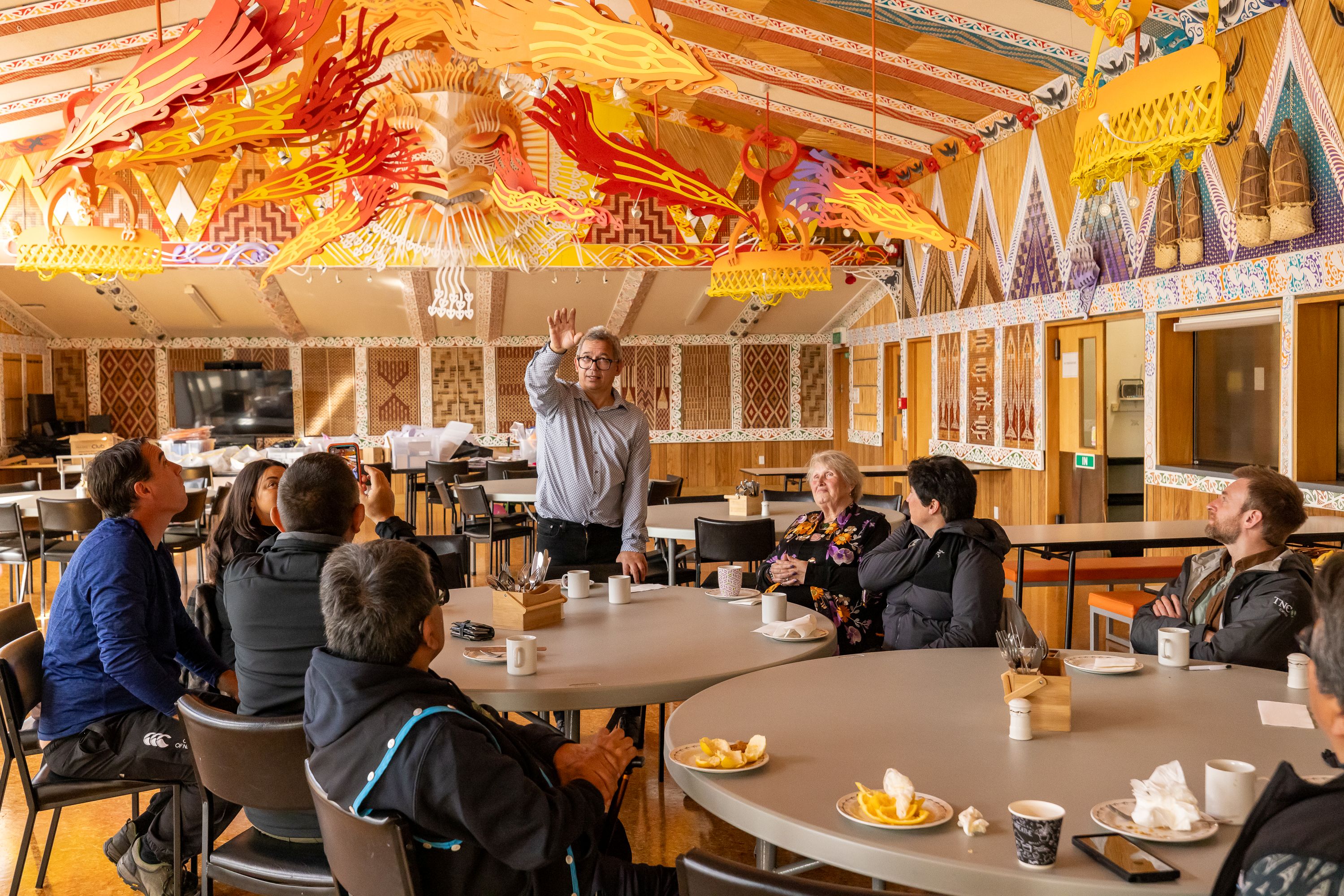 People gathered in a meeting.