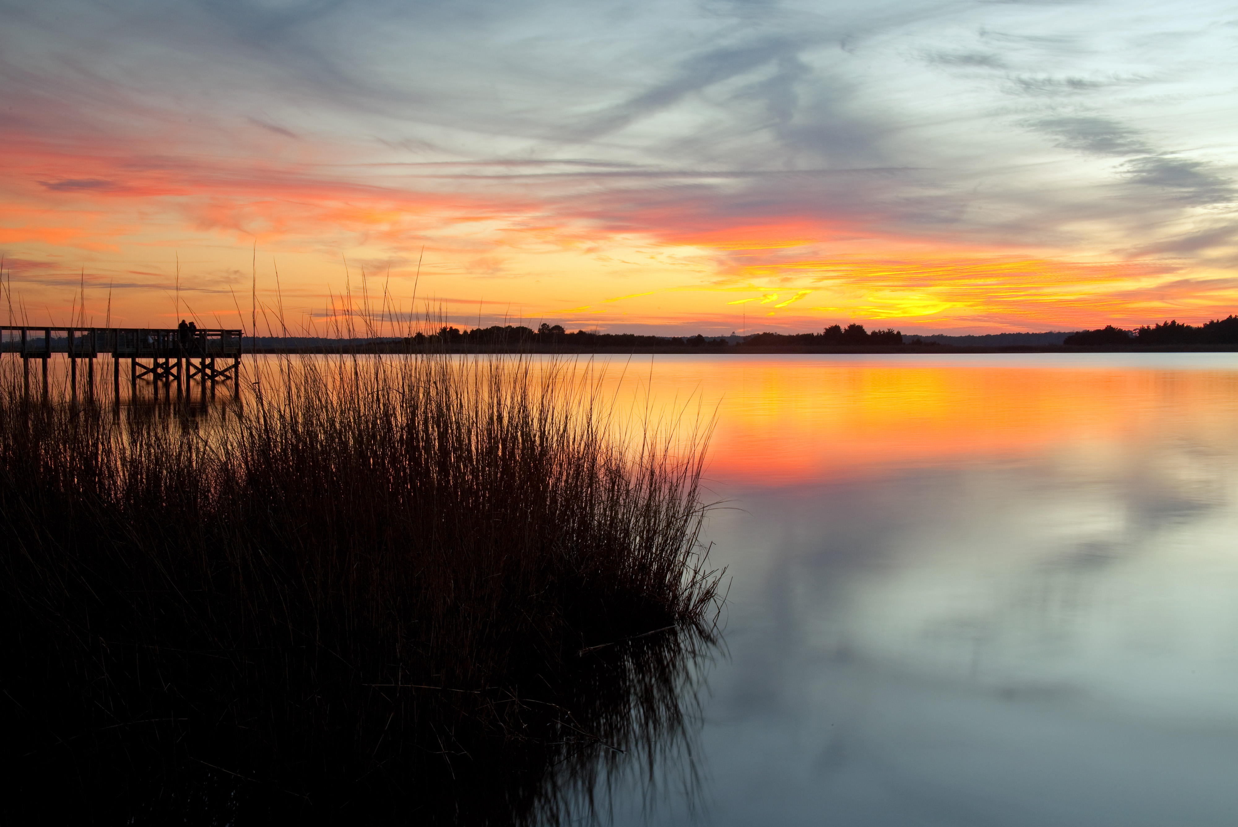 beautiful sunset on the Cape Fear river.