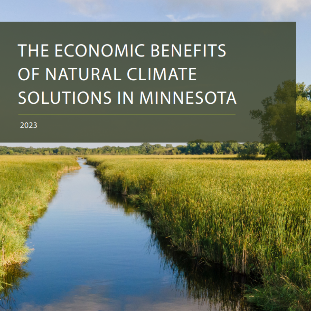 Economic Benefits of Natural Climate Solutions in MN cover page.