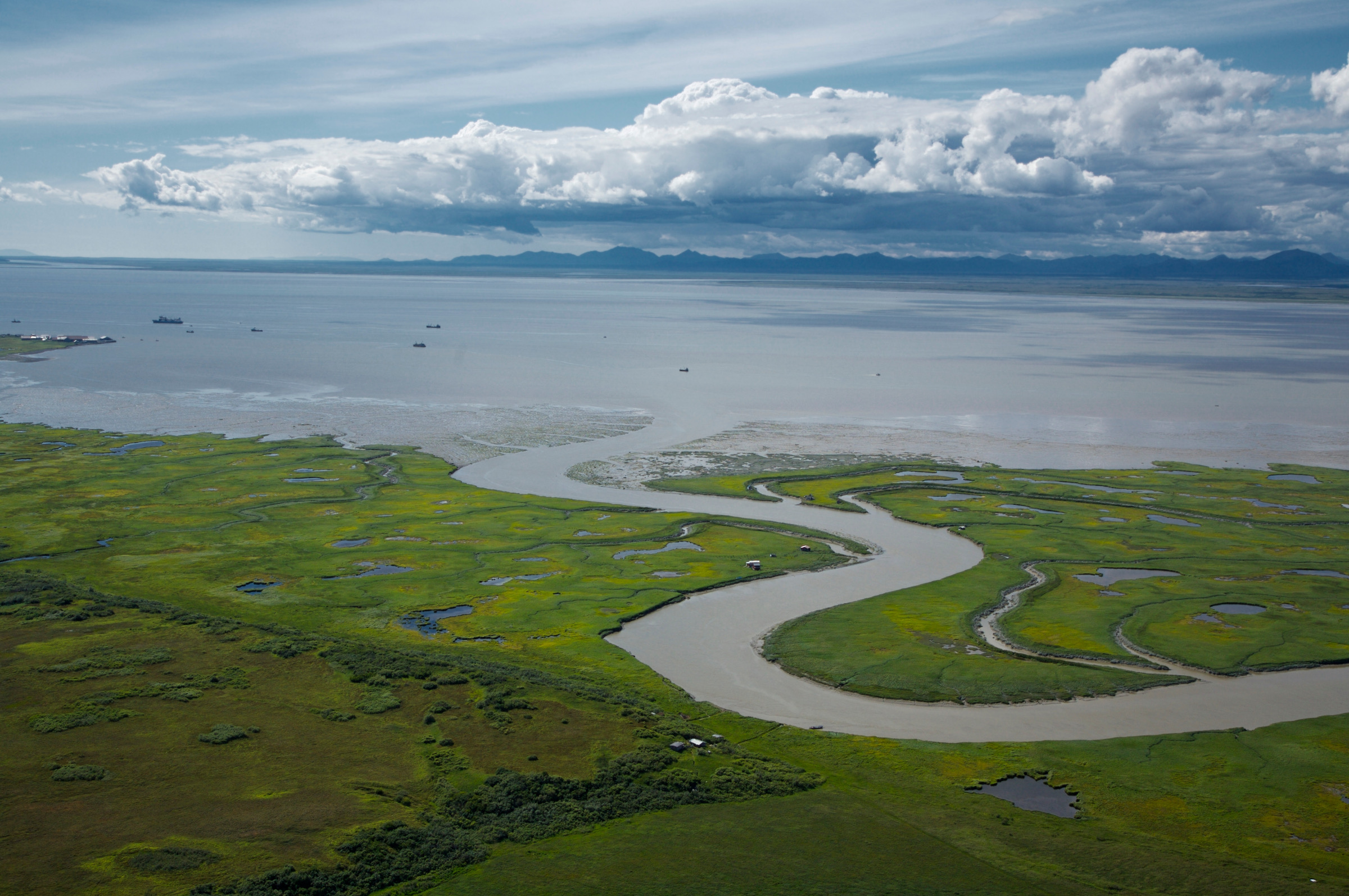 Aerial view of Bristol Bay.