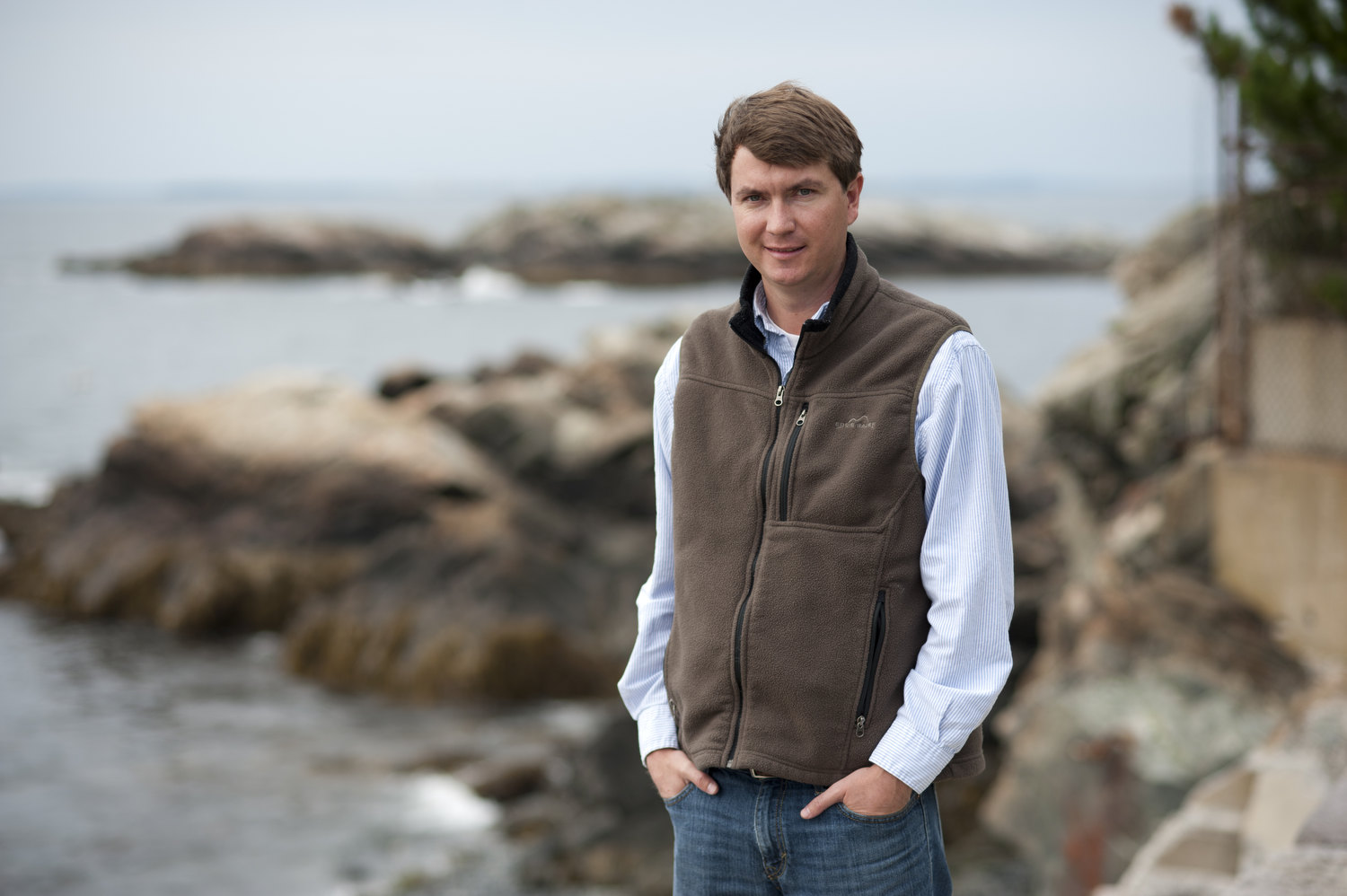 Steven Scyphers smiles for his portrait.